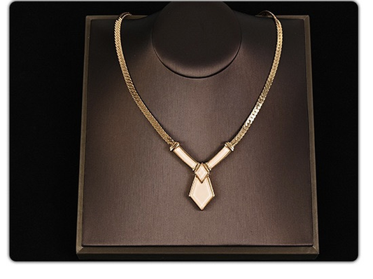 Geometric Rhombus Acetate Necklace