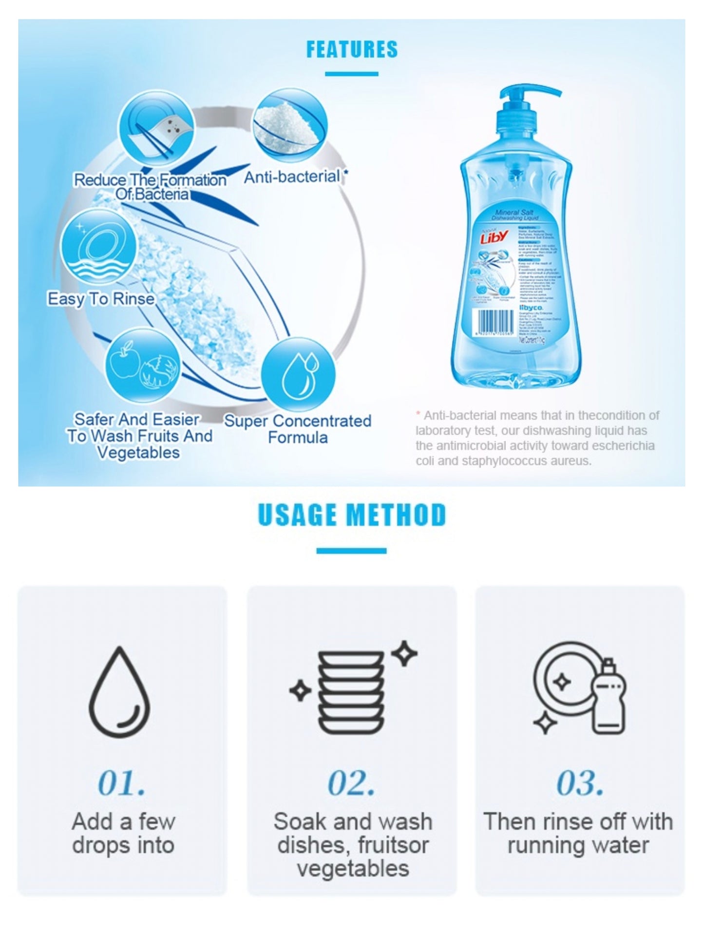 Liby Mineral Salt Dishwashing Liquid