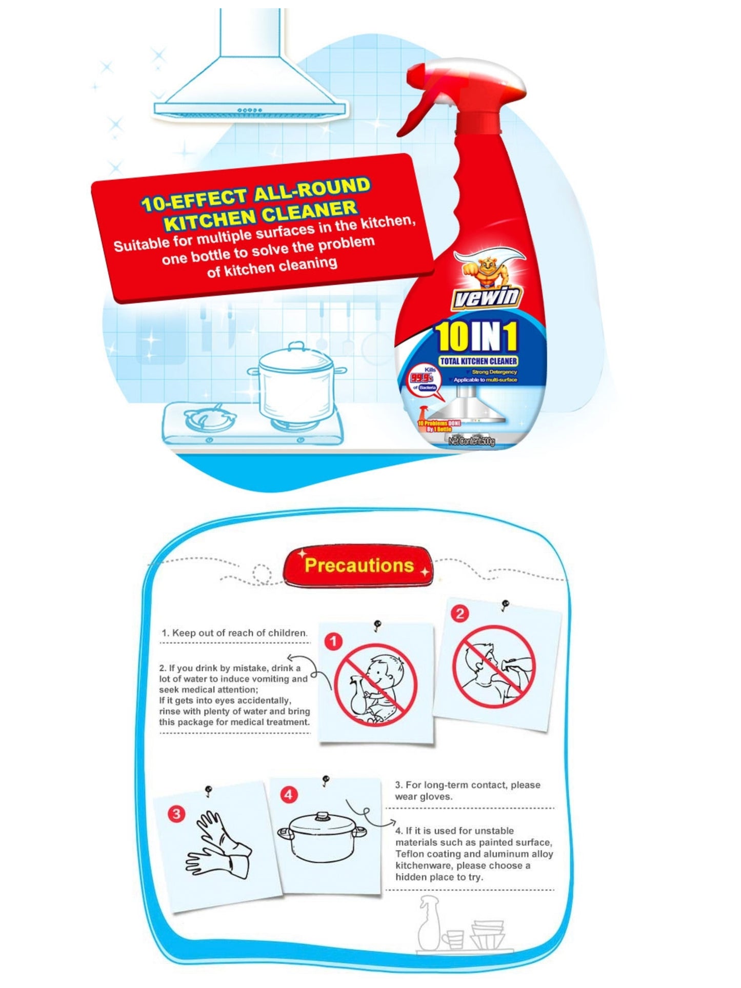 Vewin Multi-function Kitchen Cleaner