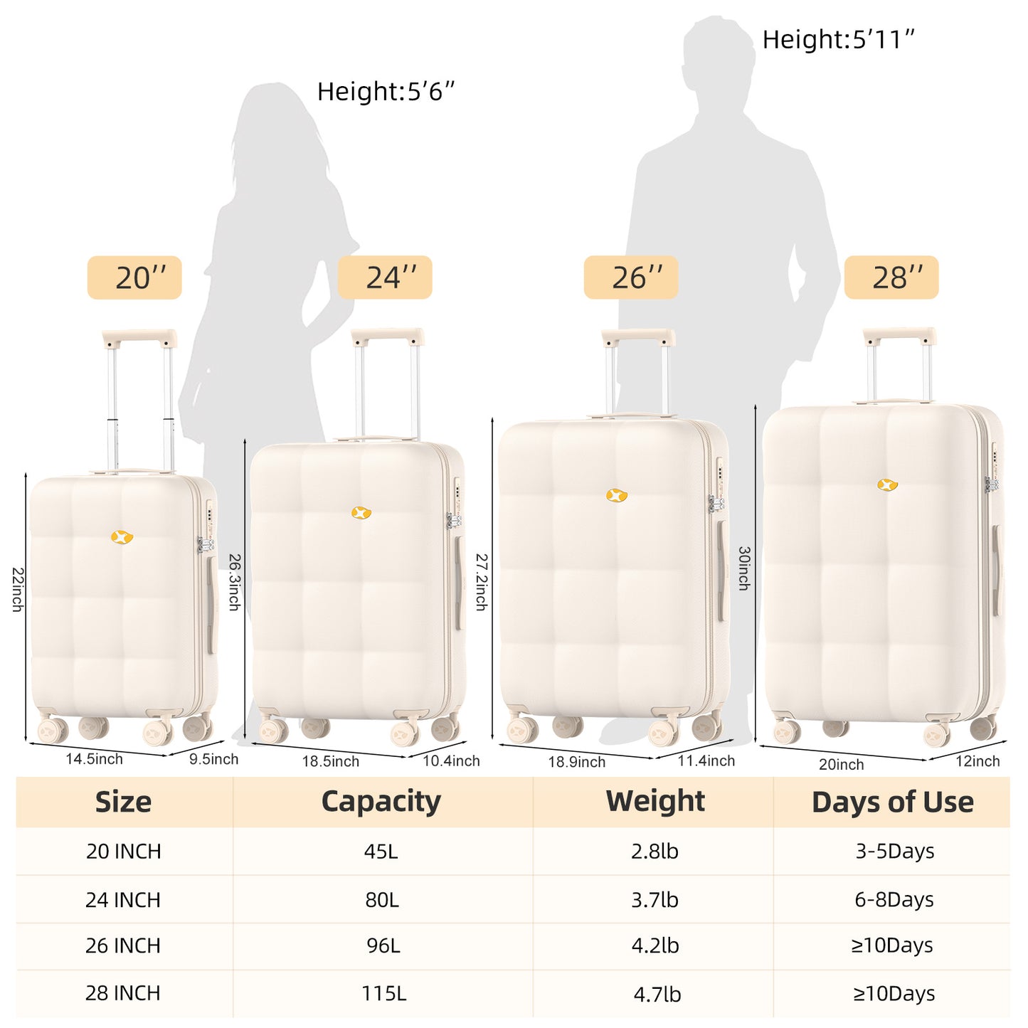 حقيبة سفر دوارة بيج