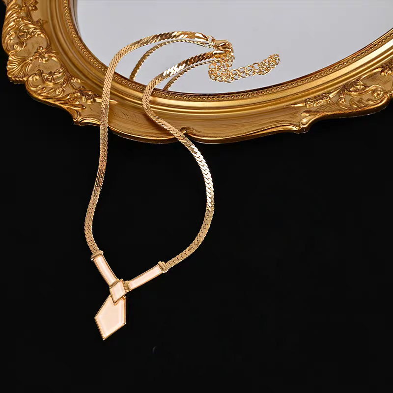 Geometric Rhombus Acetate Necklace