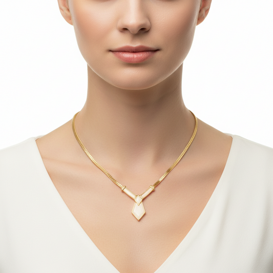 Geometric Rhombus Acetate Necklace