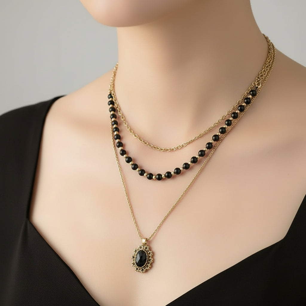 Black Gold Pearl Necklace