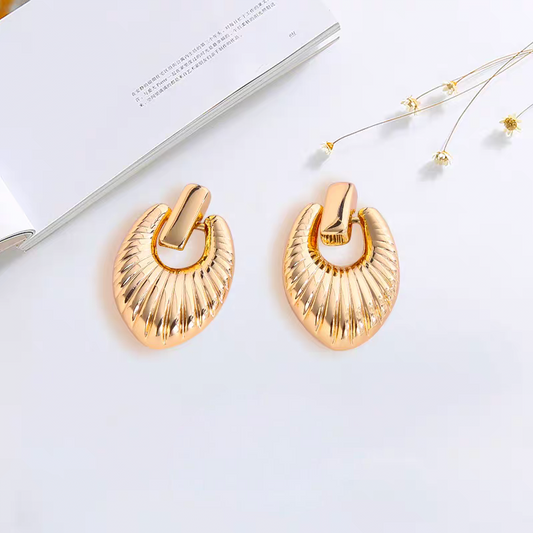 Waterdrop Striped Stud Earrings
