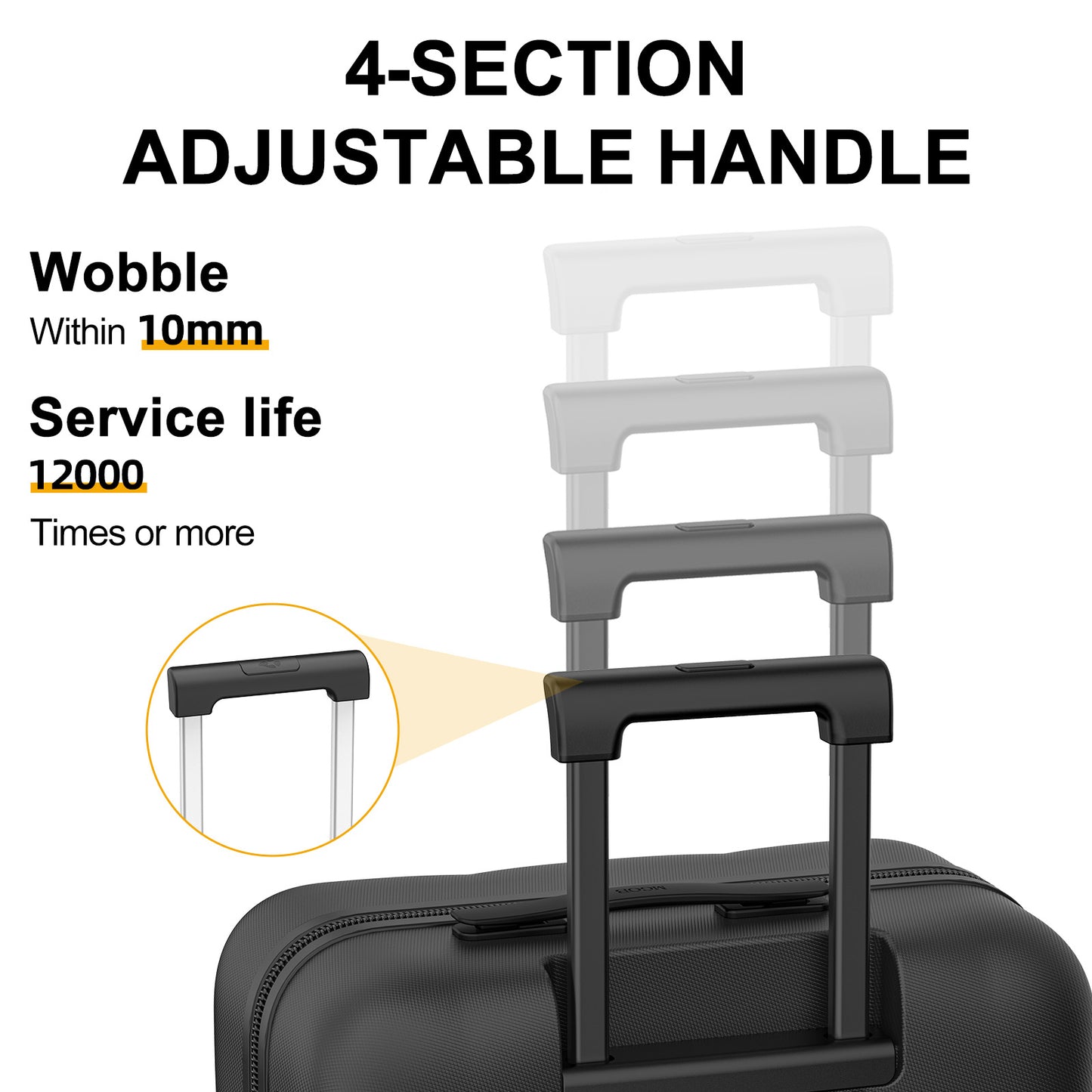 حقيبة سفر سوداء دوارة